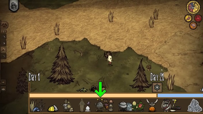 A player engaging in combat with a monster