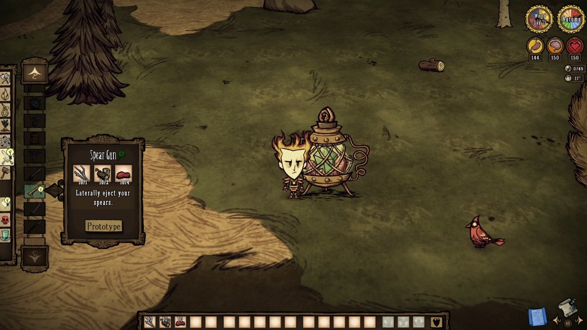Character builds for different strategies in Don't Starve
