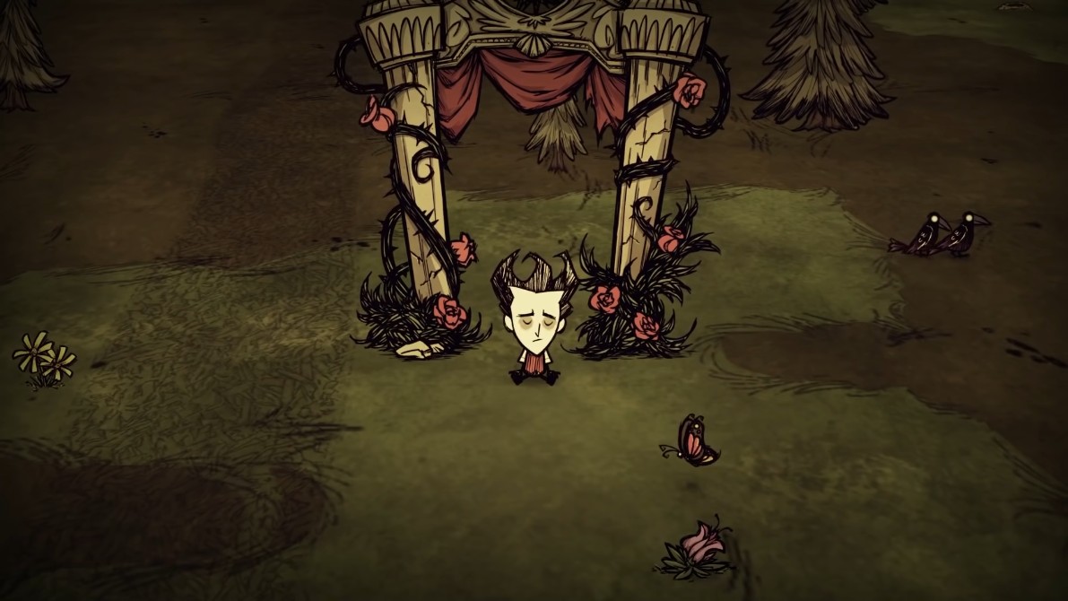 ภาพแสดงวงจรวัน-คืนใน Don't Starve Together.
