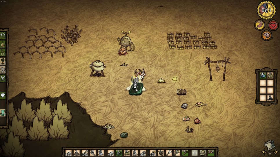 A landscape showing seasonal changes in Don't Starve.