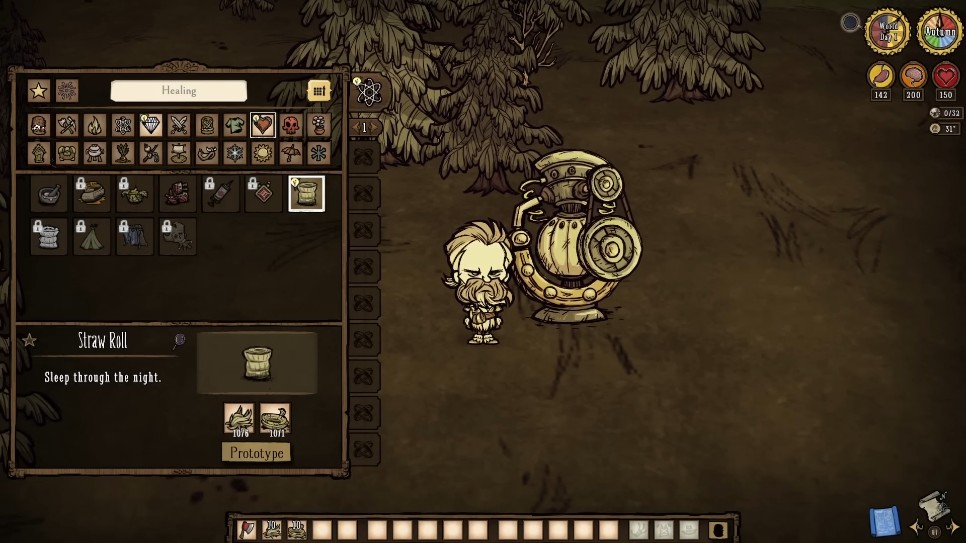Sanity-restoring items like cooked green mushrooms
