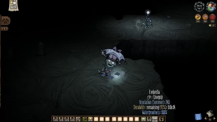 A seasonal overview showing spring and summer challenges in Don't Starve Together