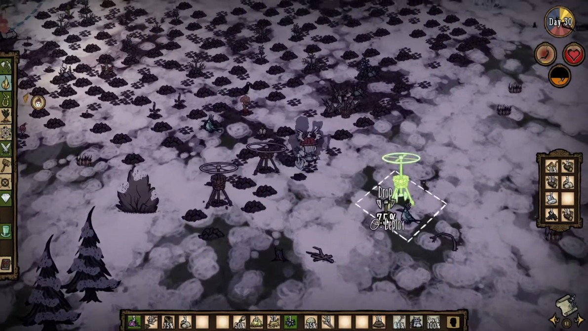 Hounds attacking a pengull colony