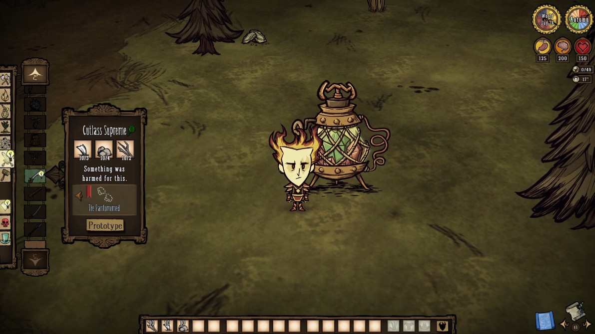 Tentacle Spike weapon in Don't Starve
