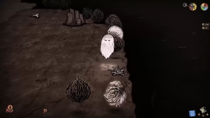 A player ghost haunting a tree in Don't Starve Together