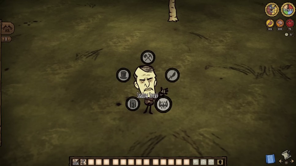 Maxwell kiting enemies using Shadow Sneak
