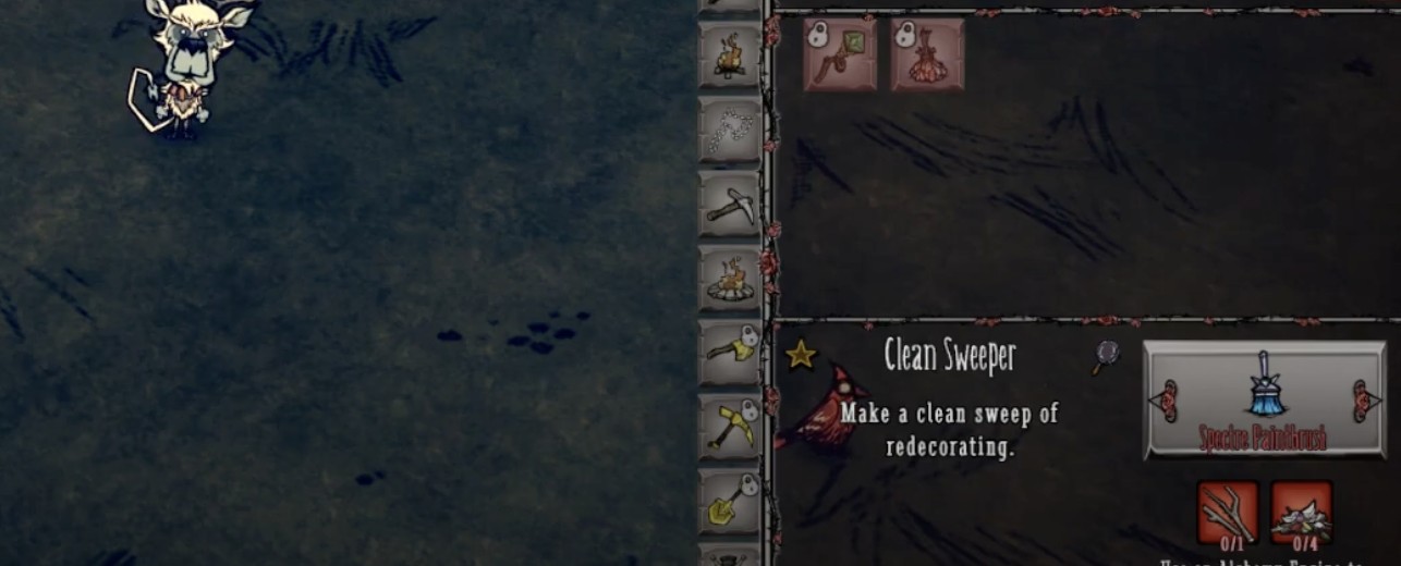 Crafting recipe for the Clean Sweeper with required materials