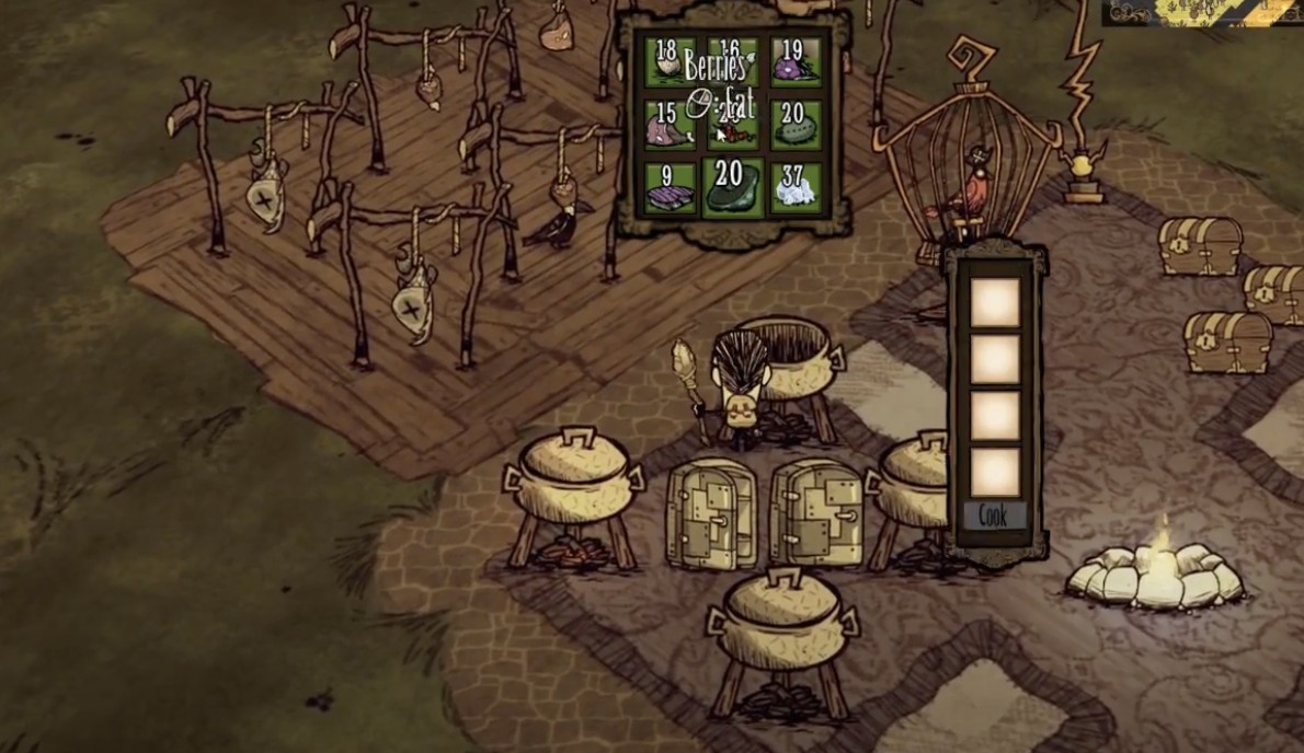 A beautifully plated Bacon and Eggs dish in Don't Starve Together