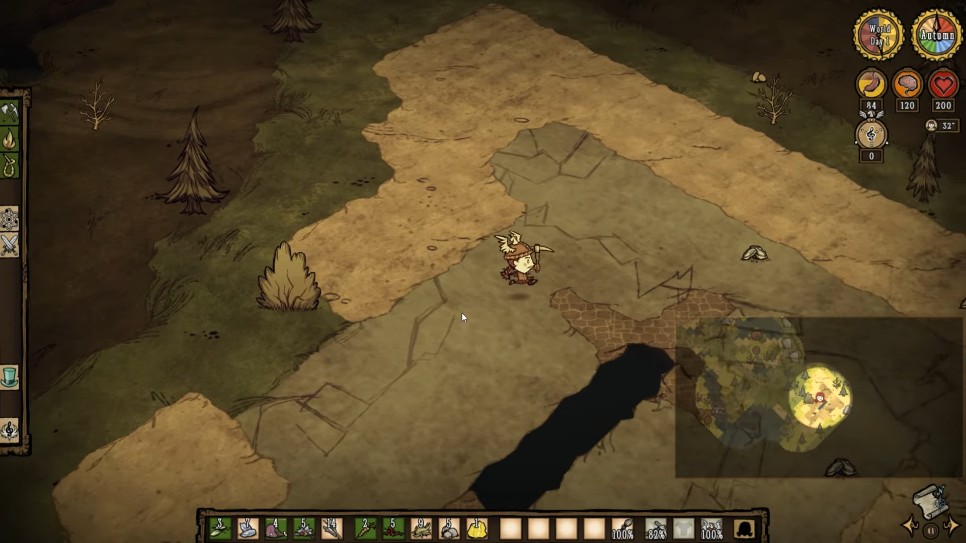 Map exploration for key resources in Don't Starve Together