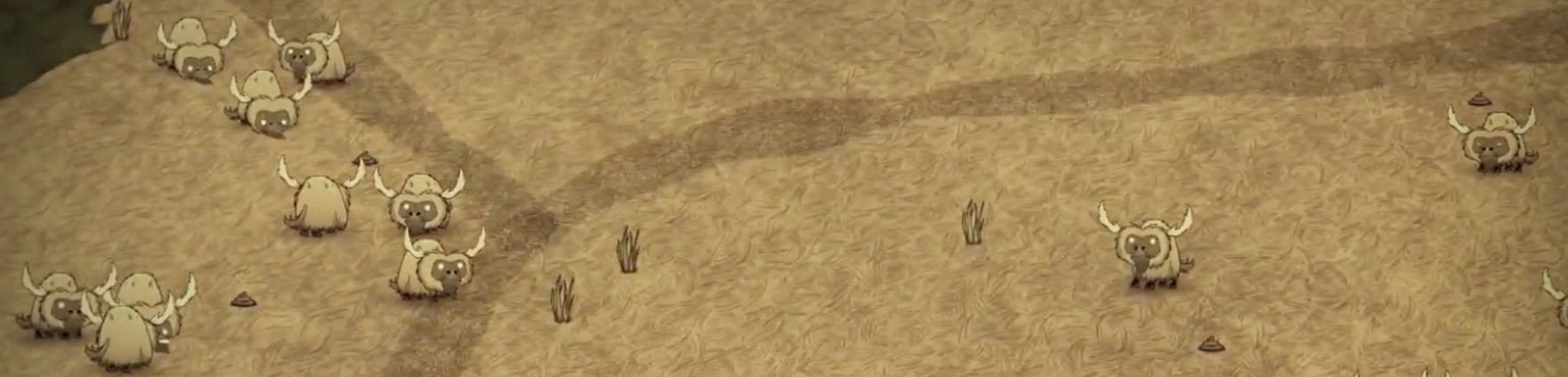 A player interacting with a Beefalo Grooming Station