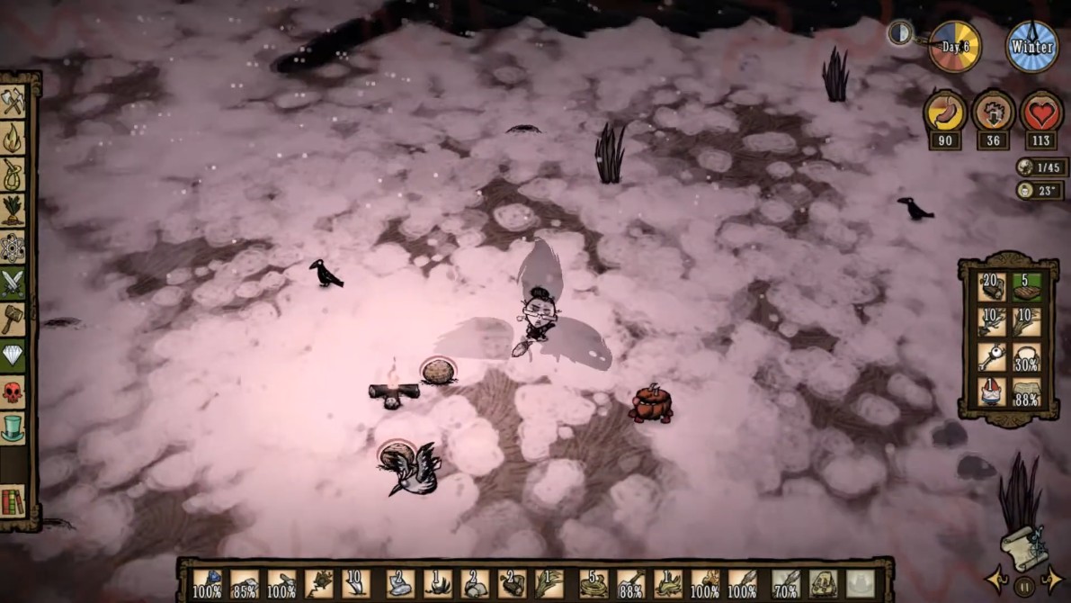 A black obelisk rising from the ground in Don't Starve