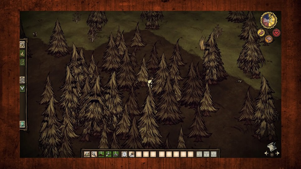 A Treeguard looming over a player in Don't Starve