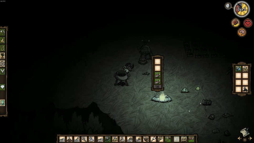 A player surrounded by friendly pigs.