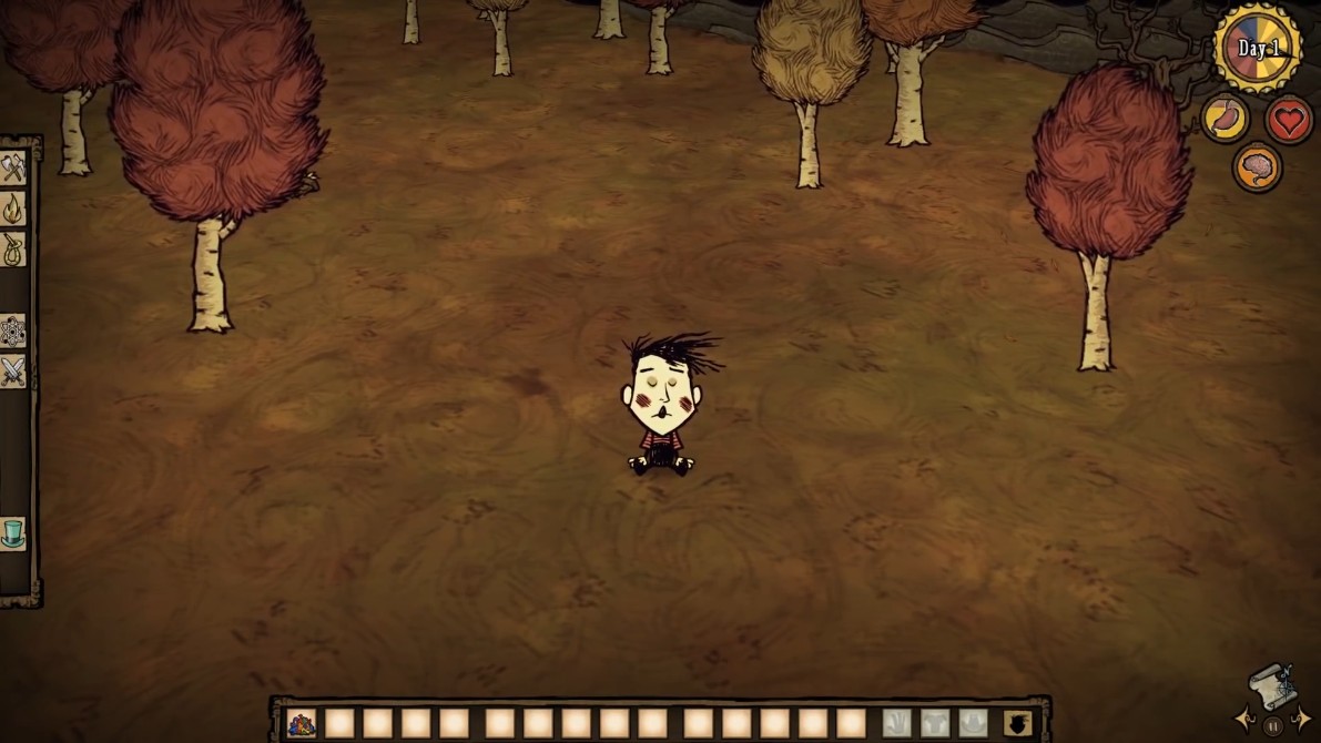 ผู้เล่นเตรียมตัวสำหรับการต่อสู้ใน Don't Starve
