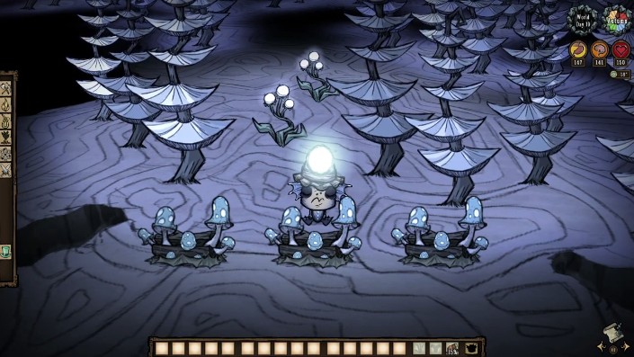 A player crafting a Mushroom Planter in Don't Starve Together