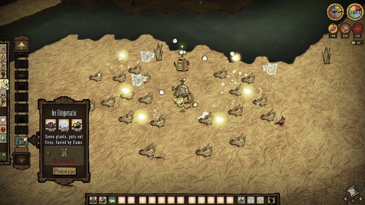 A selection of crockpot recipes using ice in Don't Starve