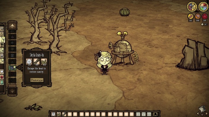 Crafting recipe for tents in Don't Starve Together