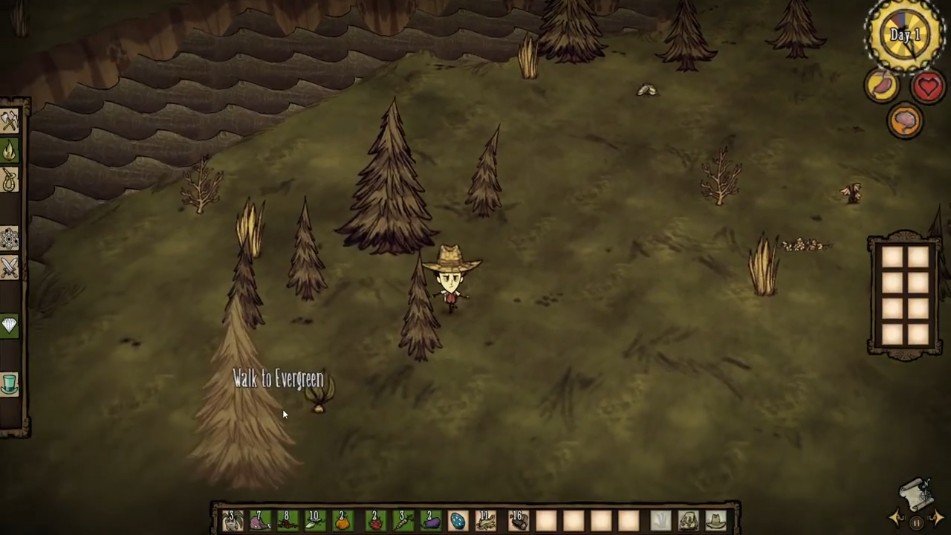 Character selection screen in Don't Starve