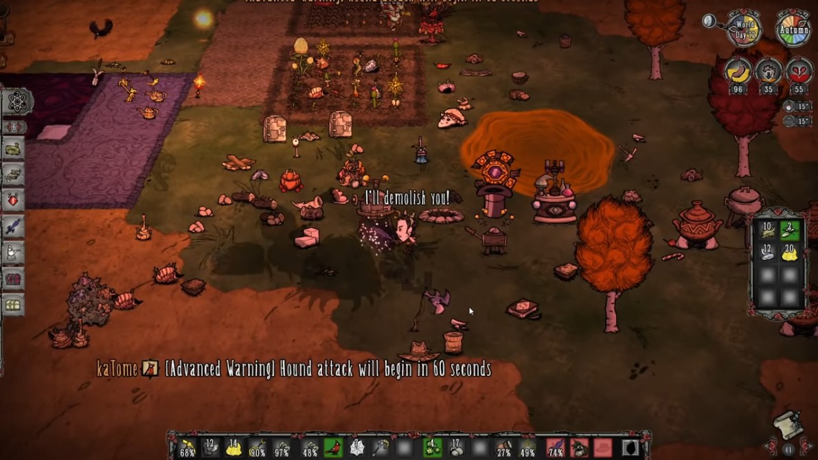 Wormwood character in blooming state showcasing speed boost