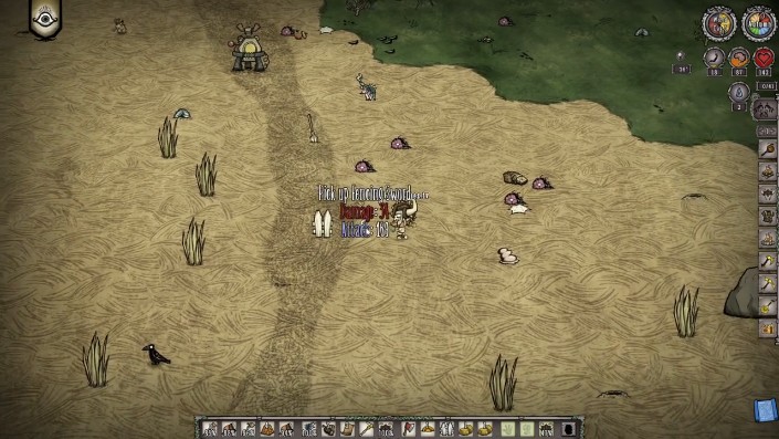 A player using the Fencing Sword to rotate fences in Don't Starve Together.