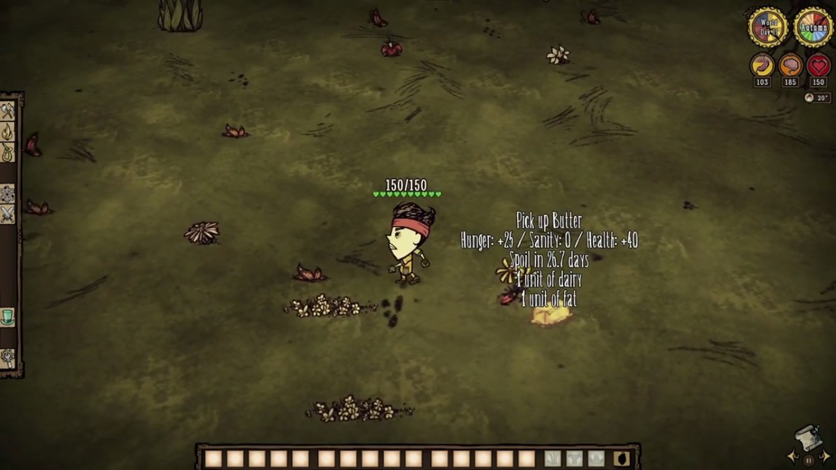 Wigfrid battling enemies to gain health.