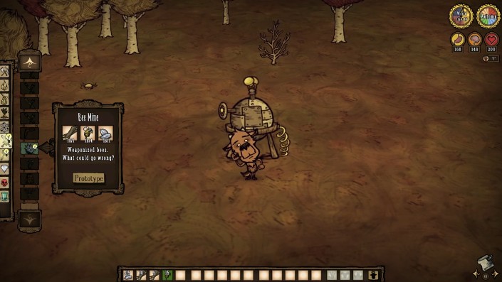 Killer bees attacking a player in Don't Starve Together