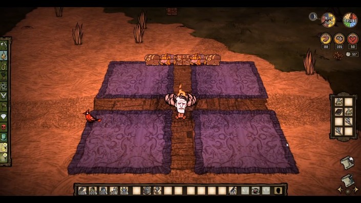 A visual representation of inventory management strategies in Don't Starve Together