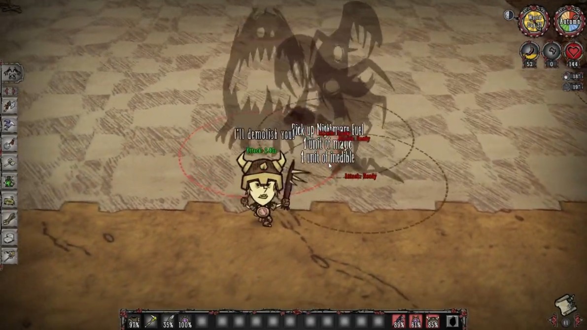 Wendy's ghost sister Abigail fighting nightmare creatures.